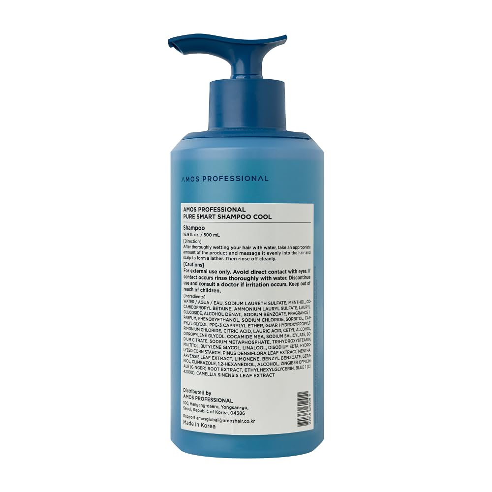 AMOS PROFESSIONAL 16.9 fl oz bottle shows generous size for easy at-home care.