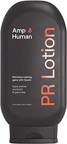 Amp Human PR Lotion working muscles delivers electrolytes through the skin to sustain power during workouts.