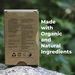 Amphibian Organics organic ingredients close-up highlighting clean, responsibly sourced components