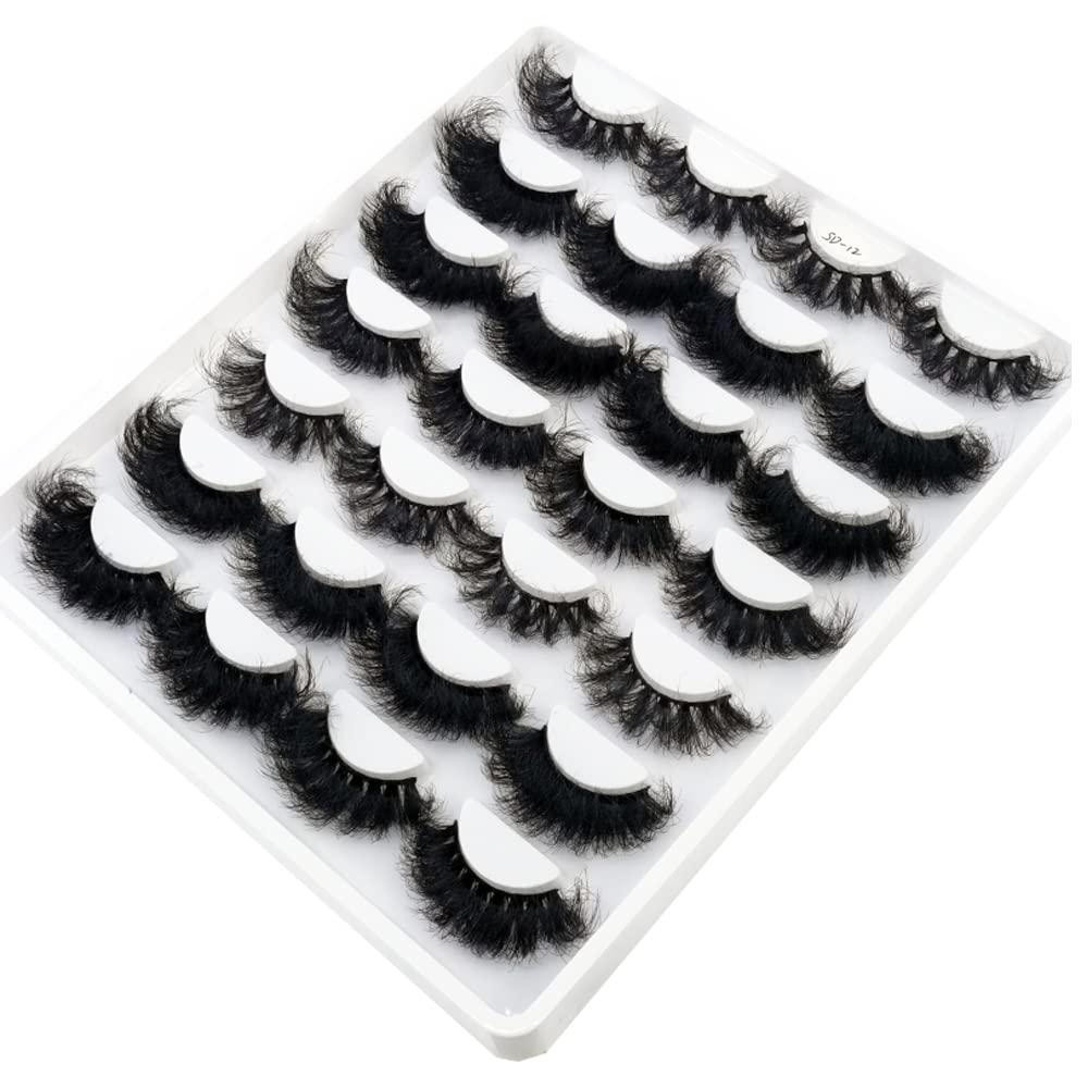 AMSDCN 3D mink lashes long thick natural appearance for dramatic eye makeup.