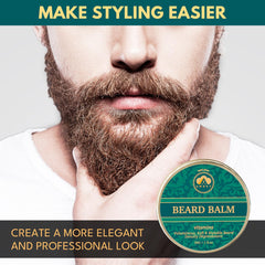 AMSKY wooden beard comb for detangling and even oil distribution.