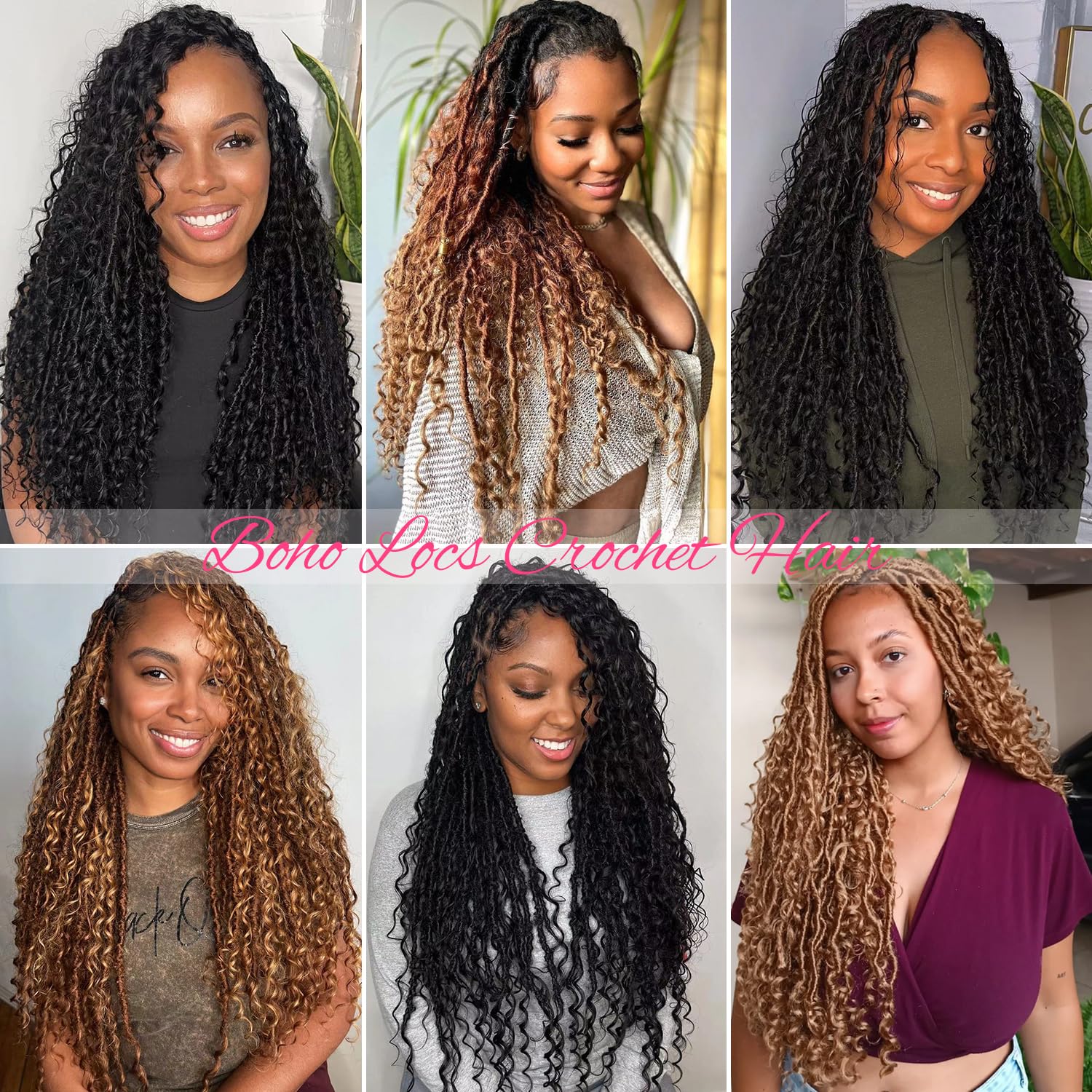 AMUMI Soft Boho Locs 30in 1B color option for versatile looks.