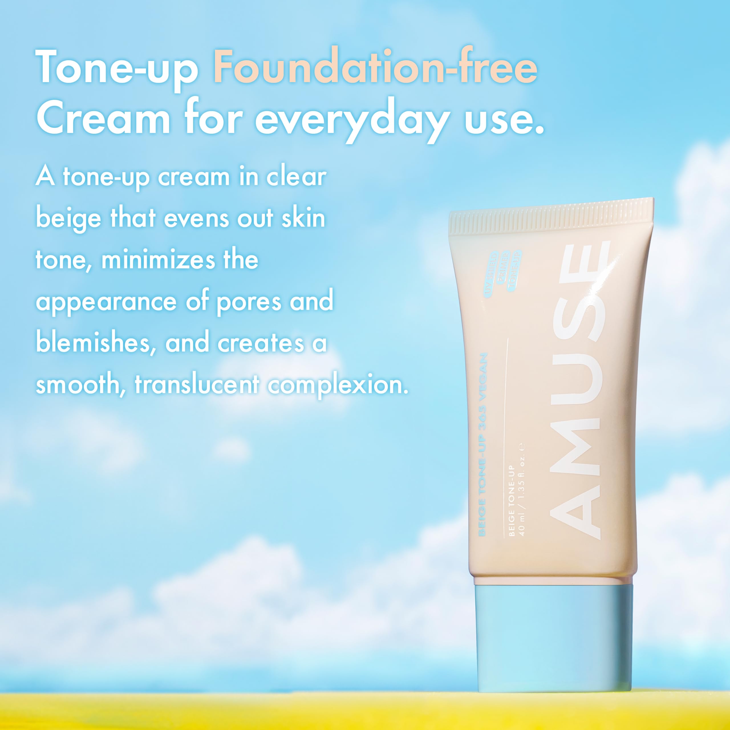 Creamy texture swirl demonstrating beige tone-up for balanced skin tone