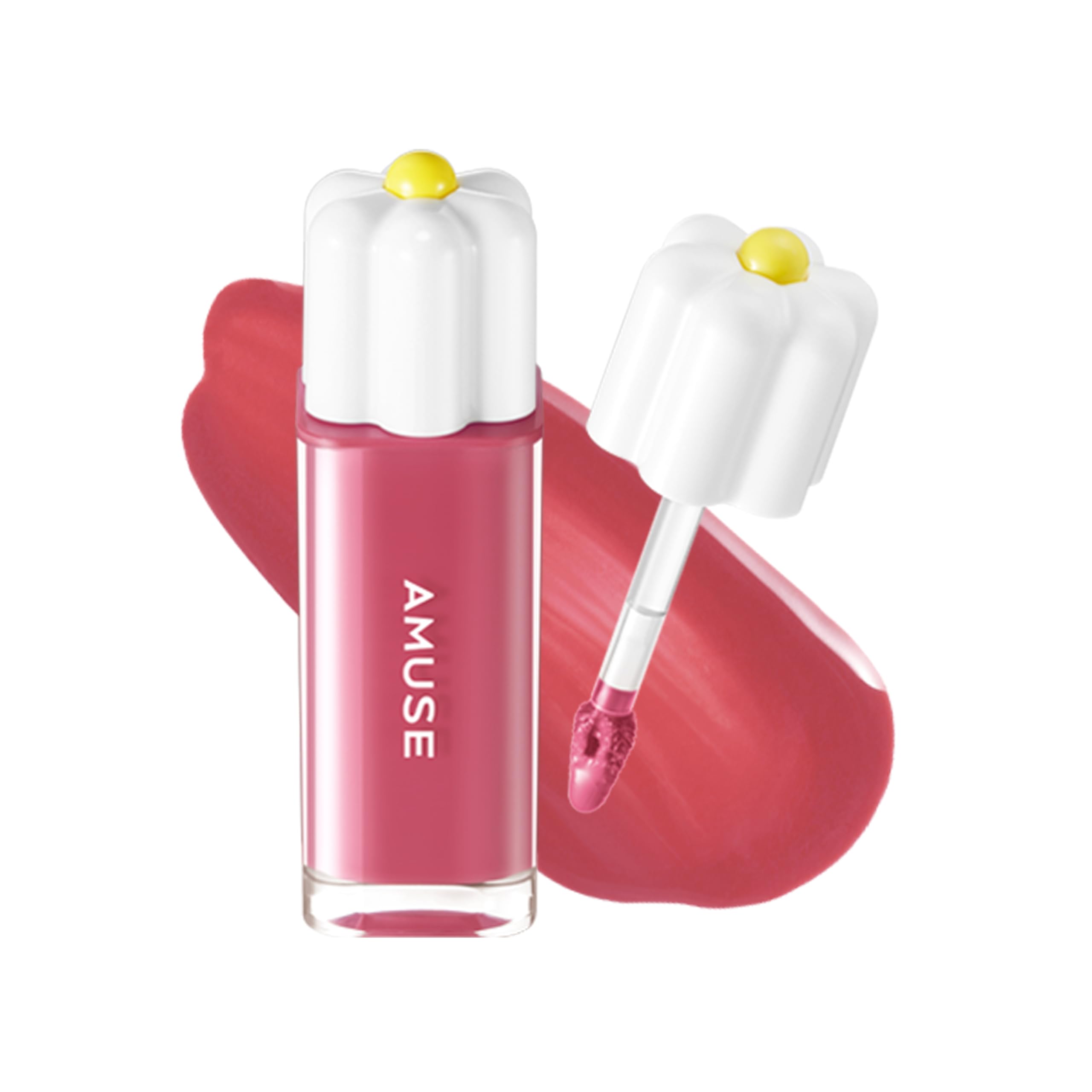 Amuse Seoul Daisy Flower Dew Tint 12 Sunday bottle with transfer-free shine.