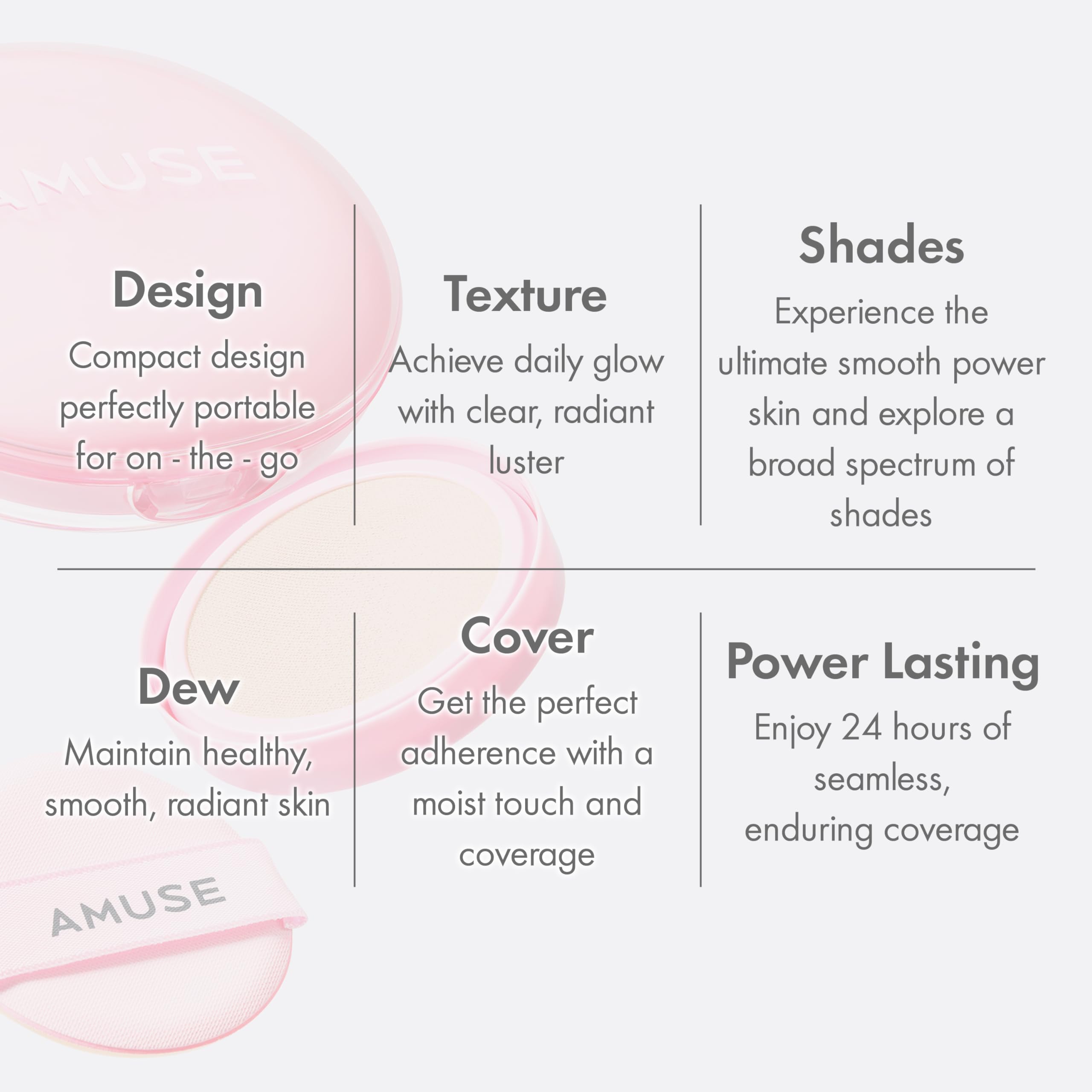 Amuse cushion cooling effect image with Mentha Aquatica extract