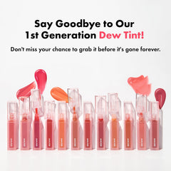 Amuse Seoul Dew Tint 06 Fig Dew lips close-up showcasing moisturizing shine.