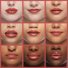 Amuse Seoul Dew Tint 06 Fig Dew peach packaging evokes healthy lip tone.