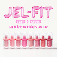 Amuse Seoul Jel-Fit Tint Healthy Salmon applied on lips shows hydrating shine.