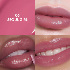 Amuse Seoul Jel-Fit Tint applicator swatch demonstrates precise, even lip coverage.