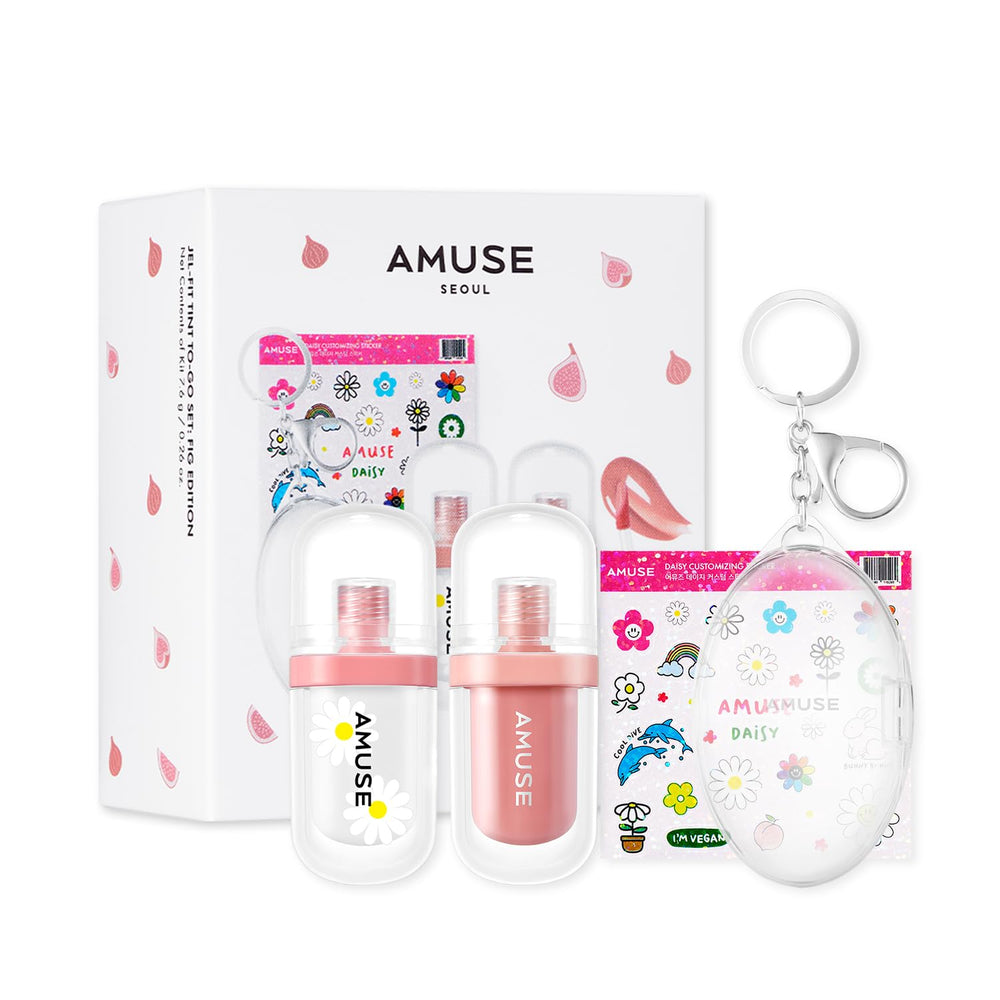 Amuse Seoul Jel-Fit Tint Fig Edition packaging emphasizes vegan formula for daily hydration