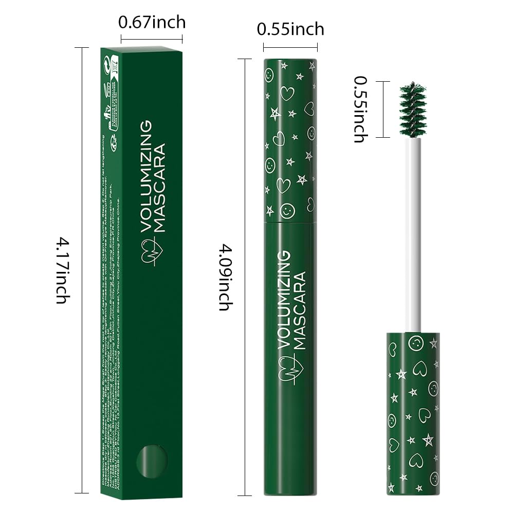 AMY'S DIARY Green EyeLashes Mascara easy removal with gentle eye makeup remover.