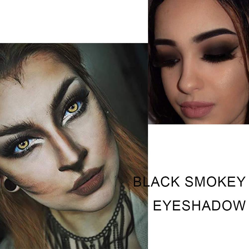 AMY'S DIARY Halo-eye look with swatches demonstrates precise blending.