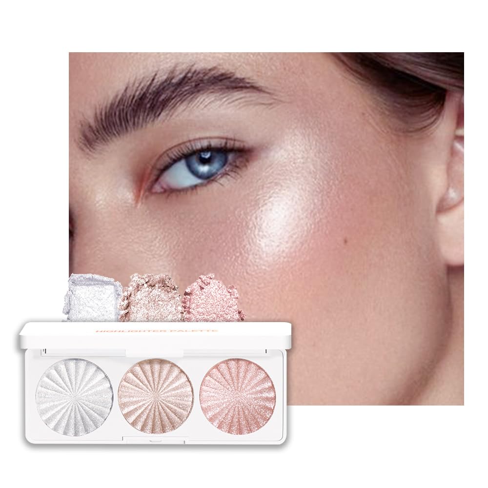 Amy's Diary Pearl White Ice Silver palette for radiant, dimensional skin.
