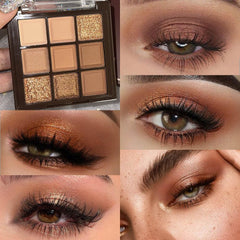 AMY'S DIARY Rose Gold Palette close-up highlights rich pigmentation for long-lasting color.