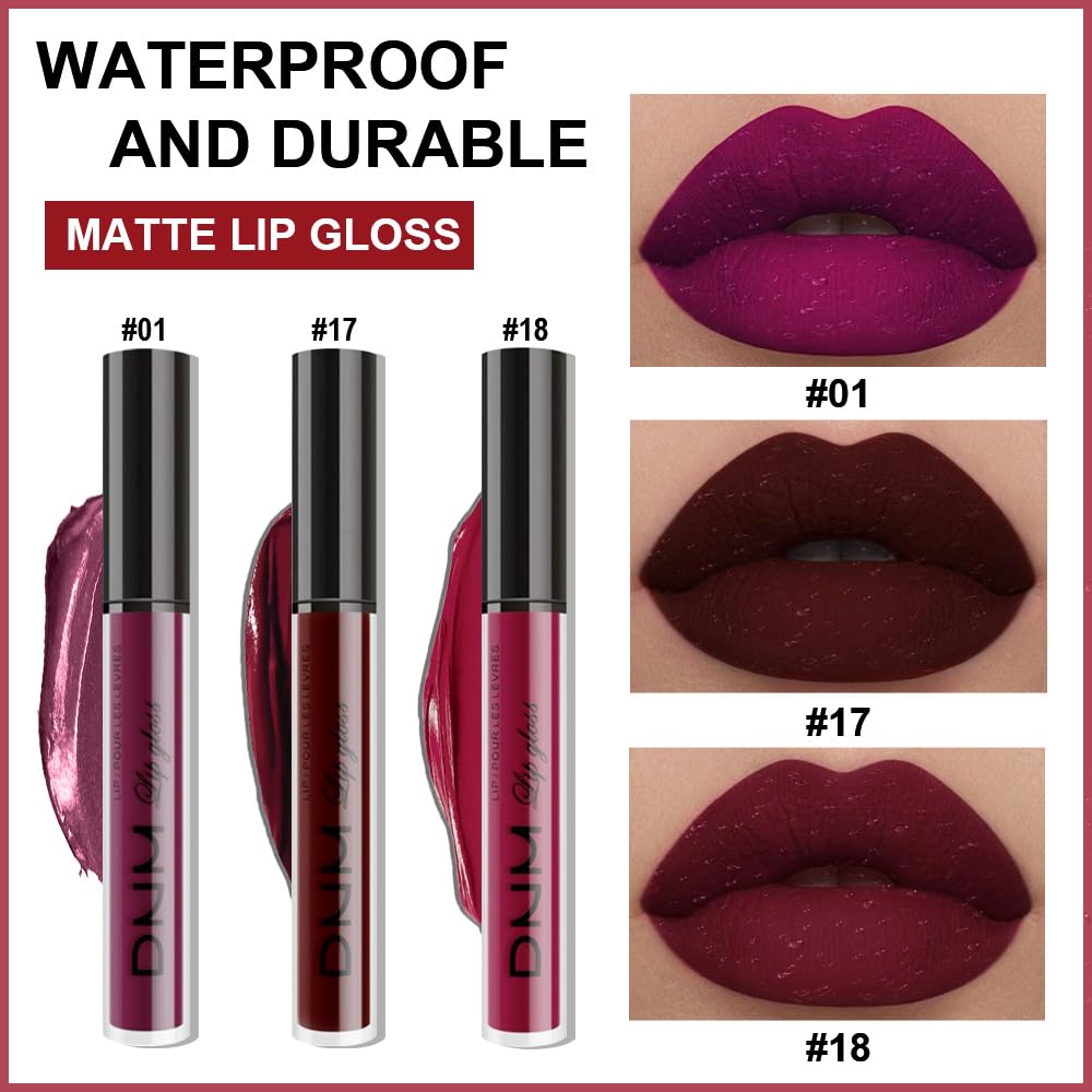Amy's Diary swatches on arm reveal rich dark-red plum hues