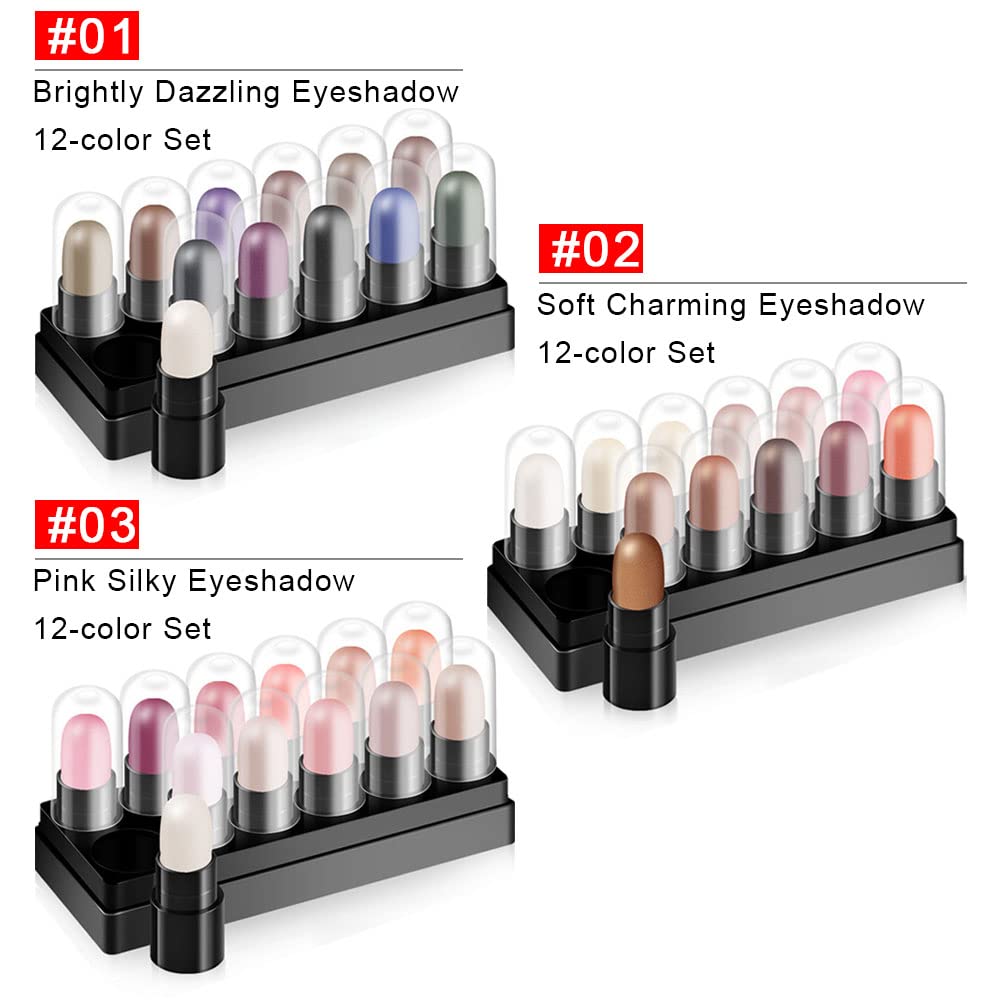 AMY'S DIARY travel-friendly eyeshadow sticks in compact case for on-the-go use