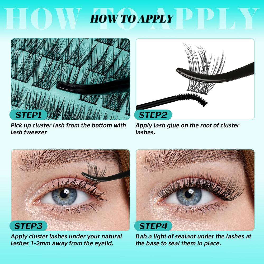AMZGIRL LASH cluster lashes in various lengths for customizable looks