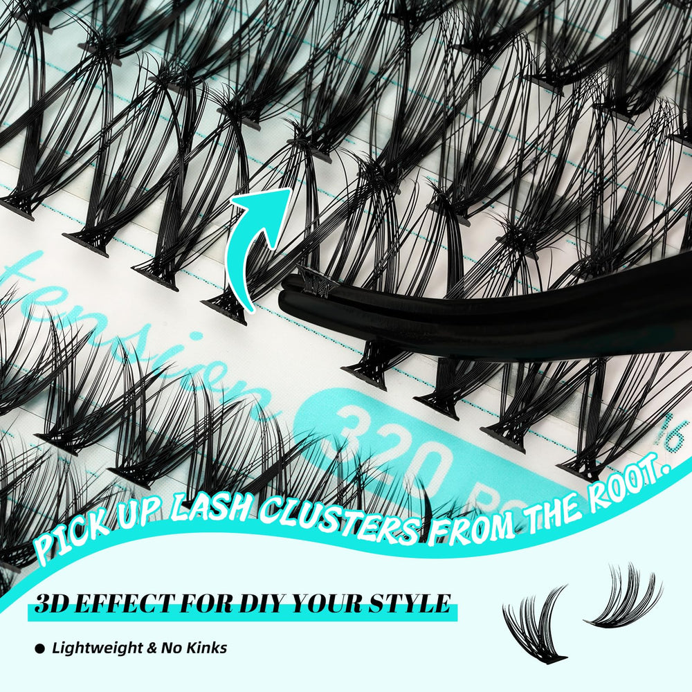 AMZGIRL cluster lengths range 9–16mm for customizable volume.