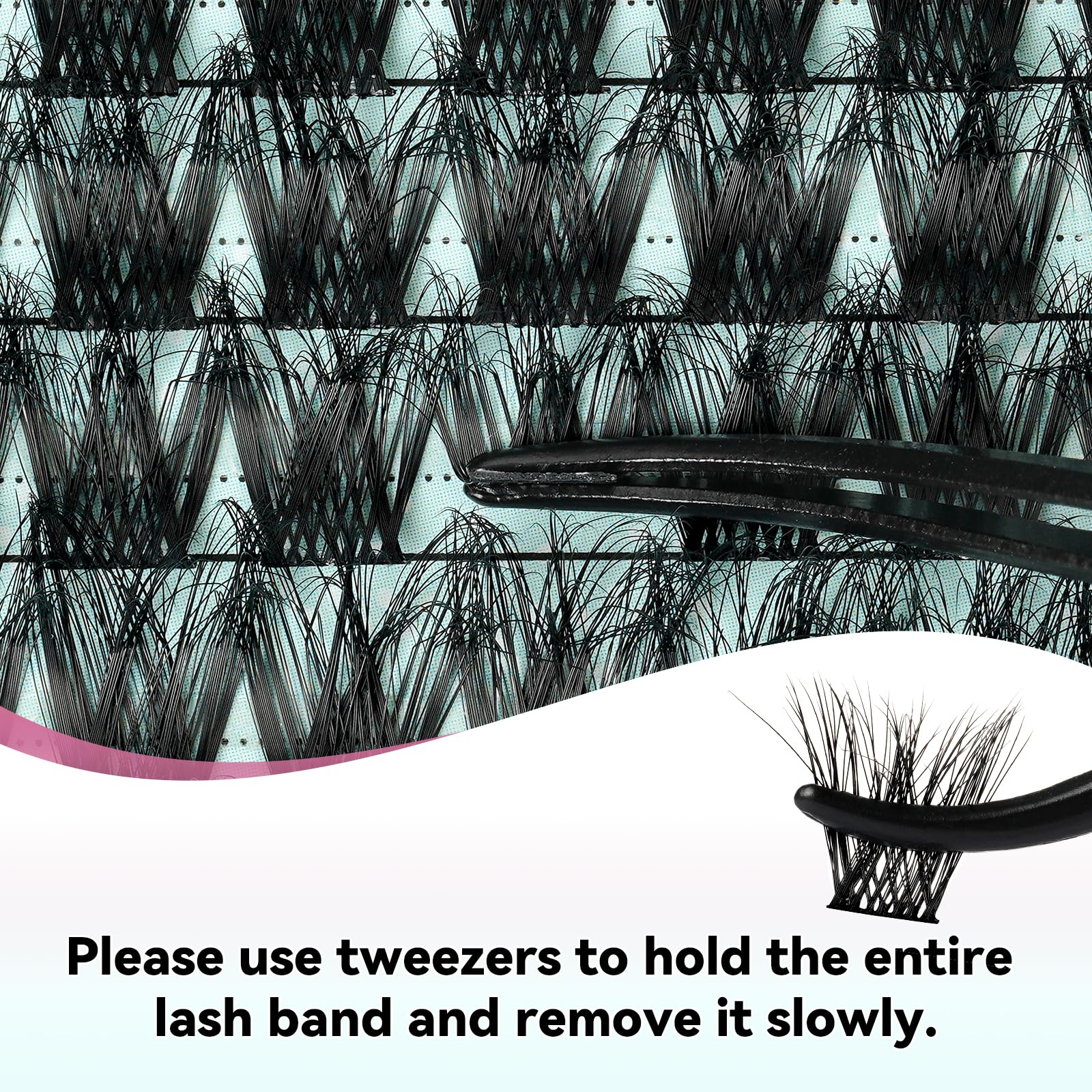AMZGIRL D curl lash clusters ready to blend with natural lashes