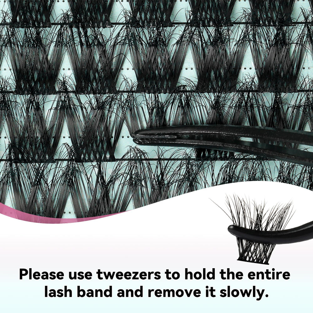 AMZGIRL D curl lash clusters ready to blend with natural lashes