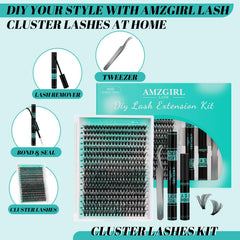 40D mixed-length cluster lashes 9–16mm ready for DIY application.