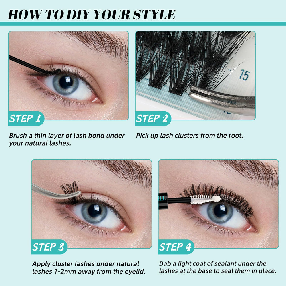 AMZGIRL DIY eyelash kit at home for salon-like results.