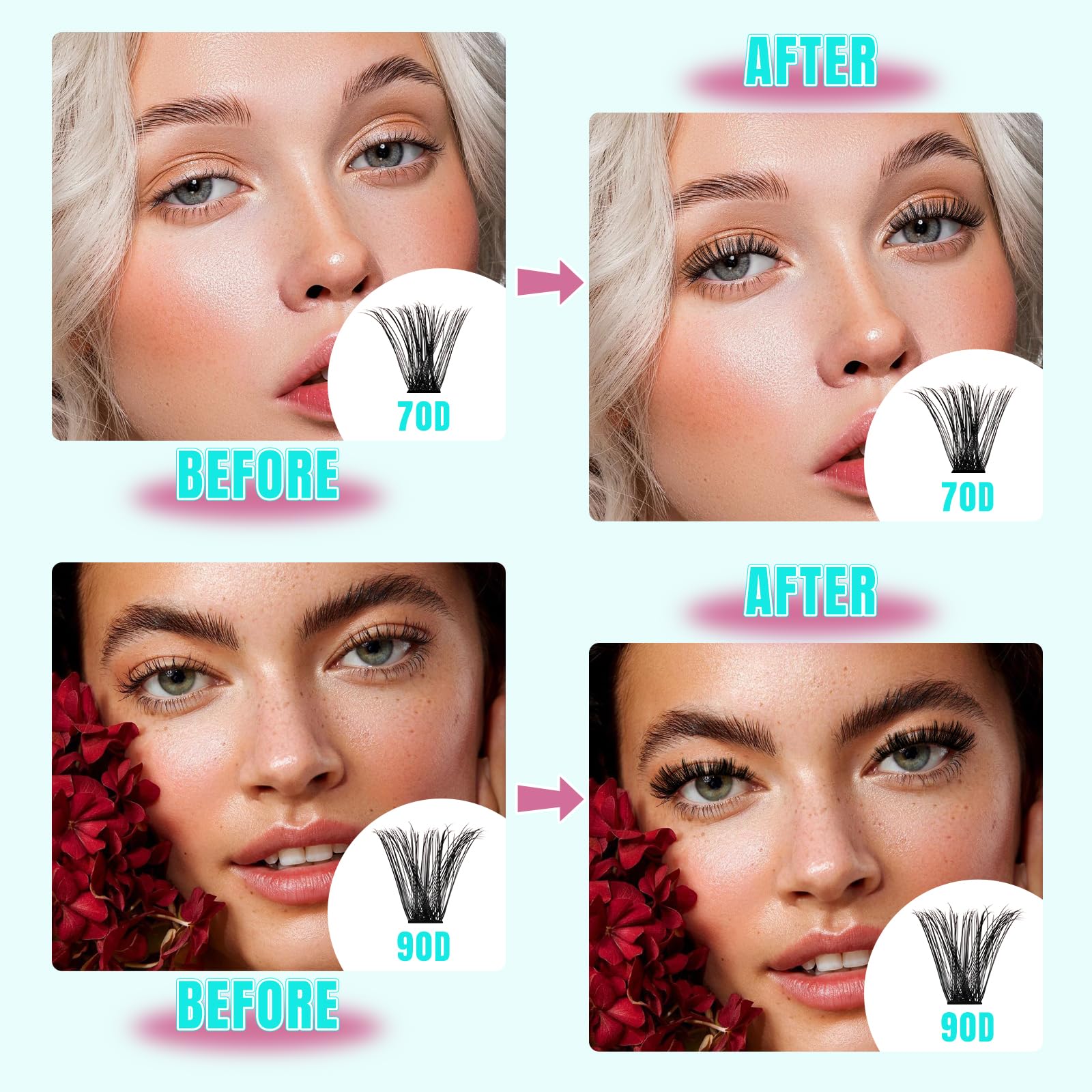 AMZGIRL easy steps guide for home lash application