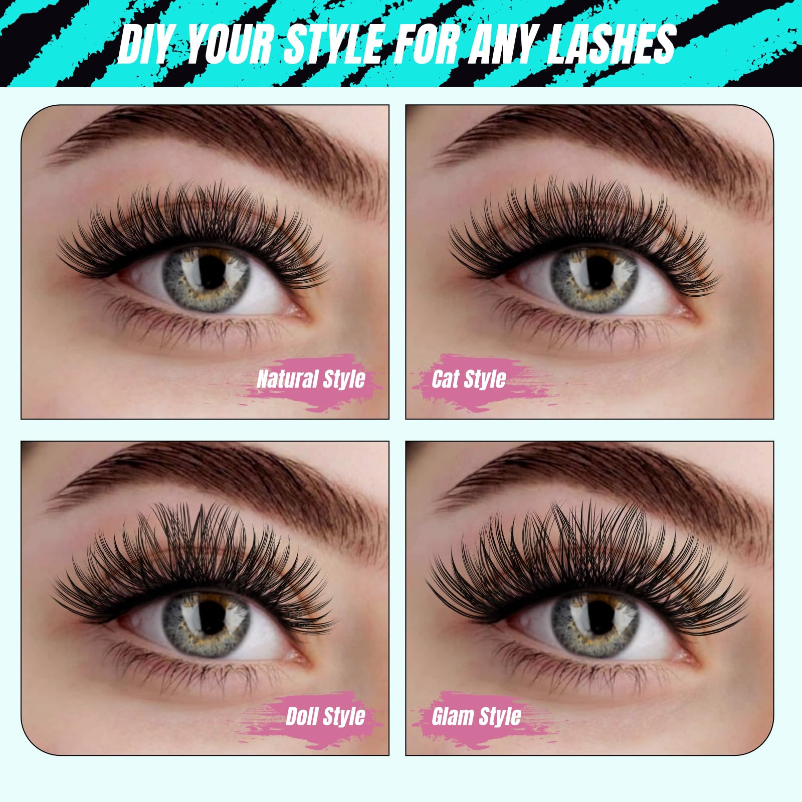 AMZGIRL Home Beauty Setup with compact lash kit