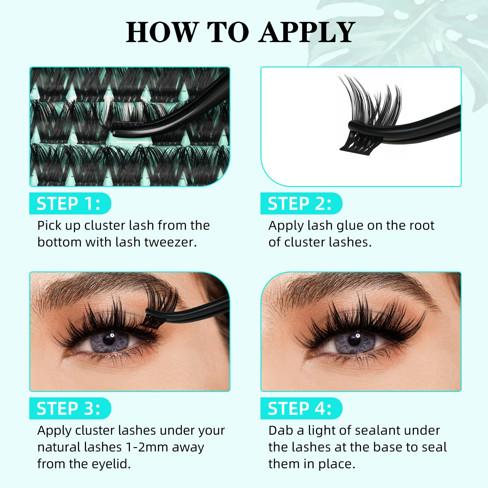 AMZGIRL LASH 168pcs clusters offer versatile lengths for different looks.
