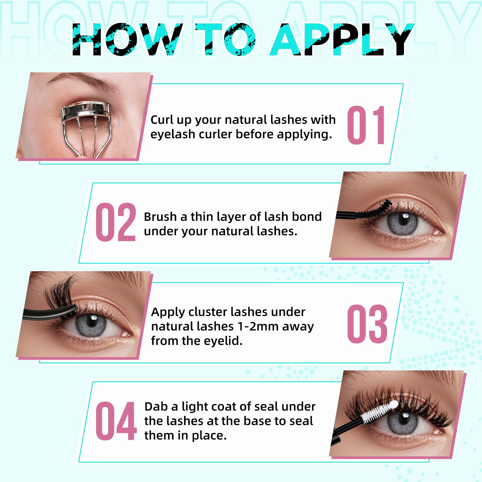 AMZGIRL LASH 3D volume eye look demonstrates fluffy, defined lash drama.