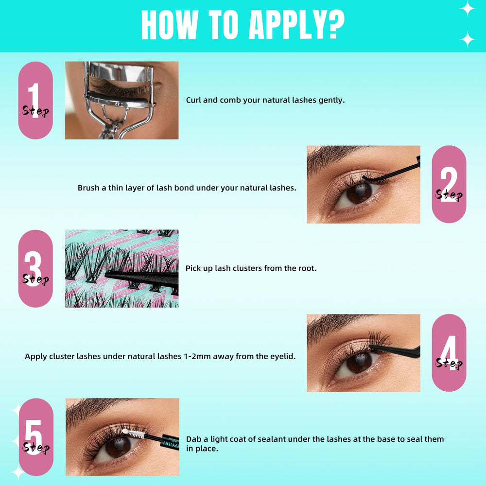 AMZGIRL LASH all-occasions wispy clusters for daily to evening looks