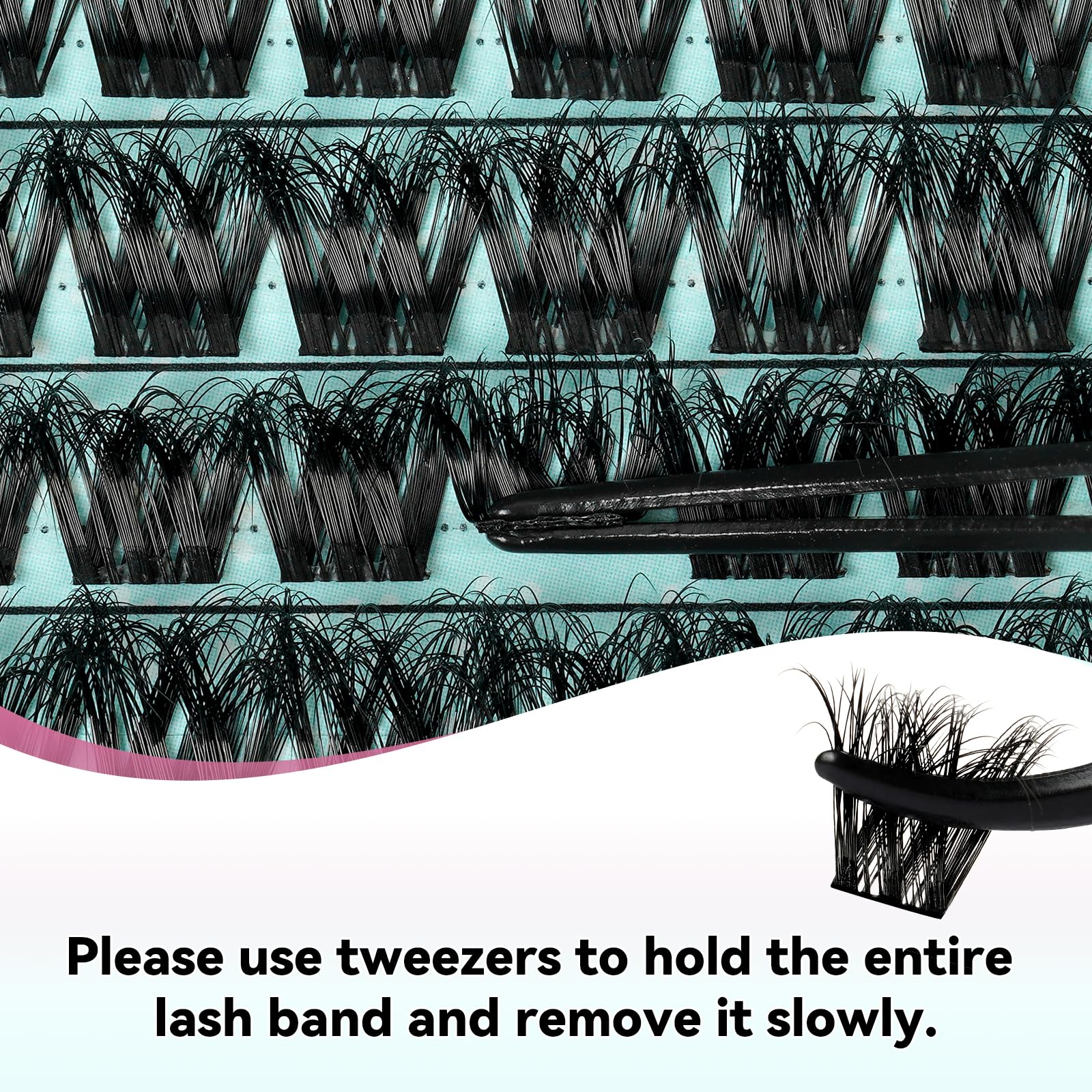 AMZGIRL LASH applicator and tweezers enable precise, beginner-friendly placement.