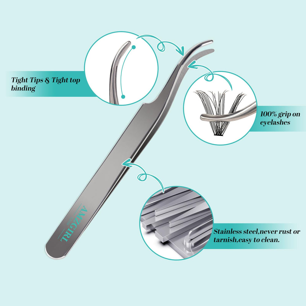 Lash applicator tool enabling precise placement of lash clusters.