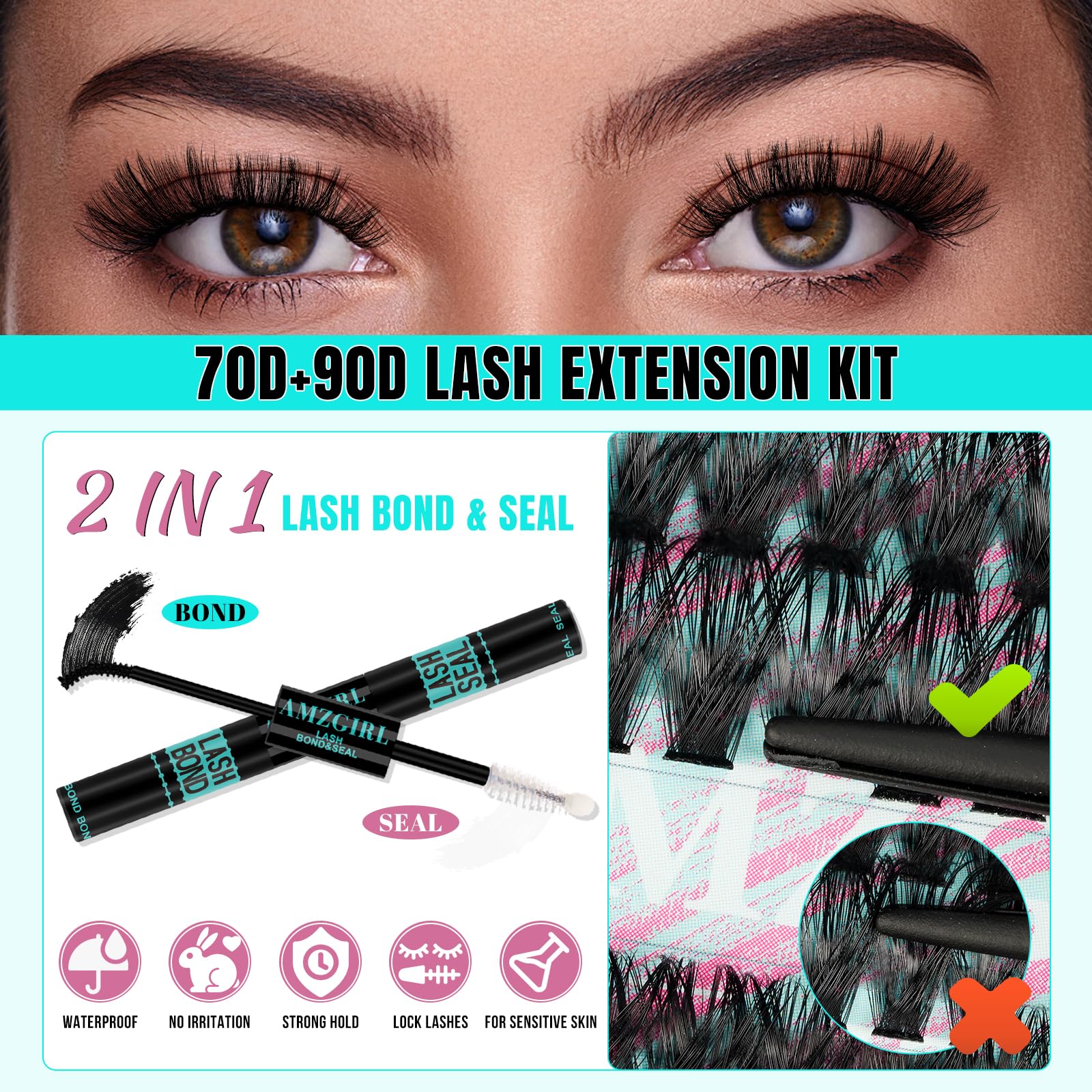 AMZGIRL lash applicator tool for precise placement