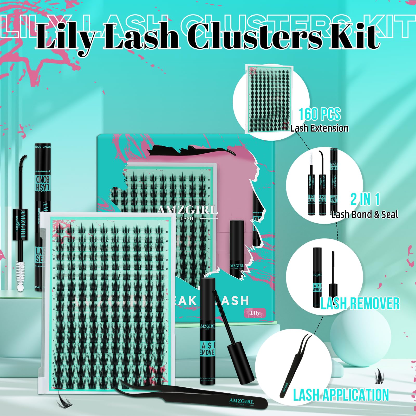 AMZGIRL LASH Bond Seal 12hr sweatproof formula provides lasting hold