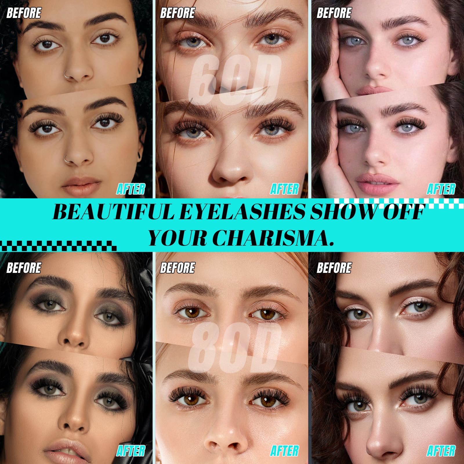 AMZGIRL LASH cluster look can be adjusted by layering for a distinct vibe