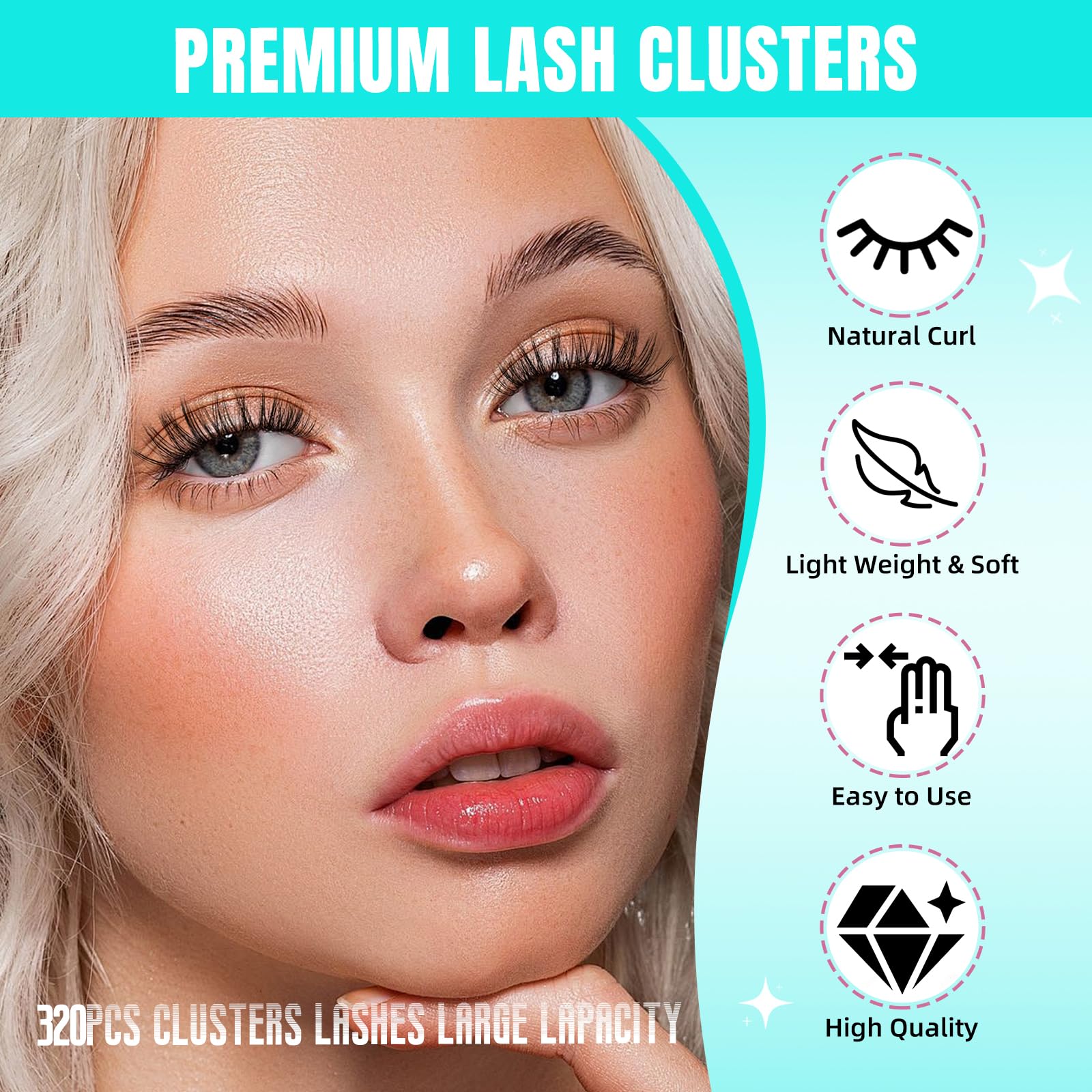 AMZGIRL LASH 30D/40D close-up highlights precision and natural-looking curl