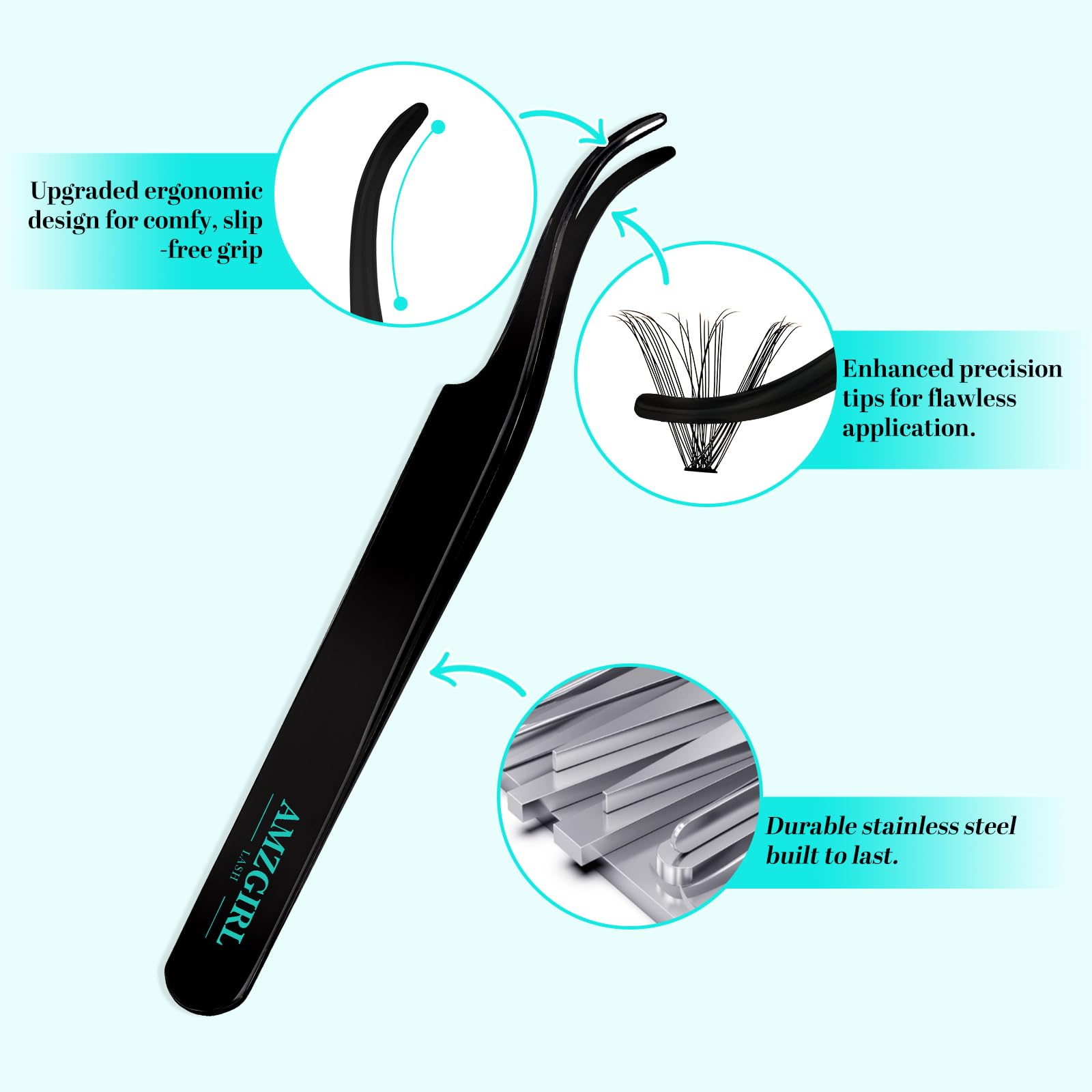 AMZGIRL LASH clusters in different lengths enable customizable looks.