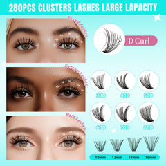 AMZGIRL LASH DIY-at-home clusters enable quick lash extensions.