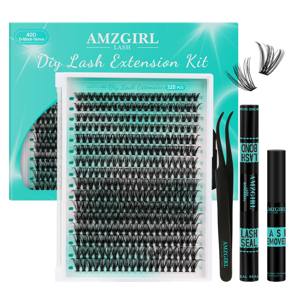 AMZGIRL LASH Clusters Kit 320pcs for natural-looking at-home extensions
