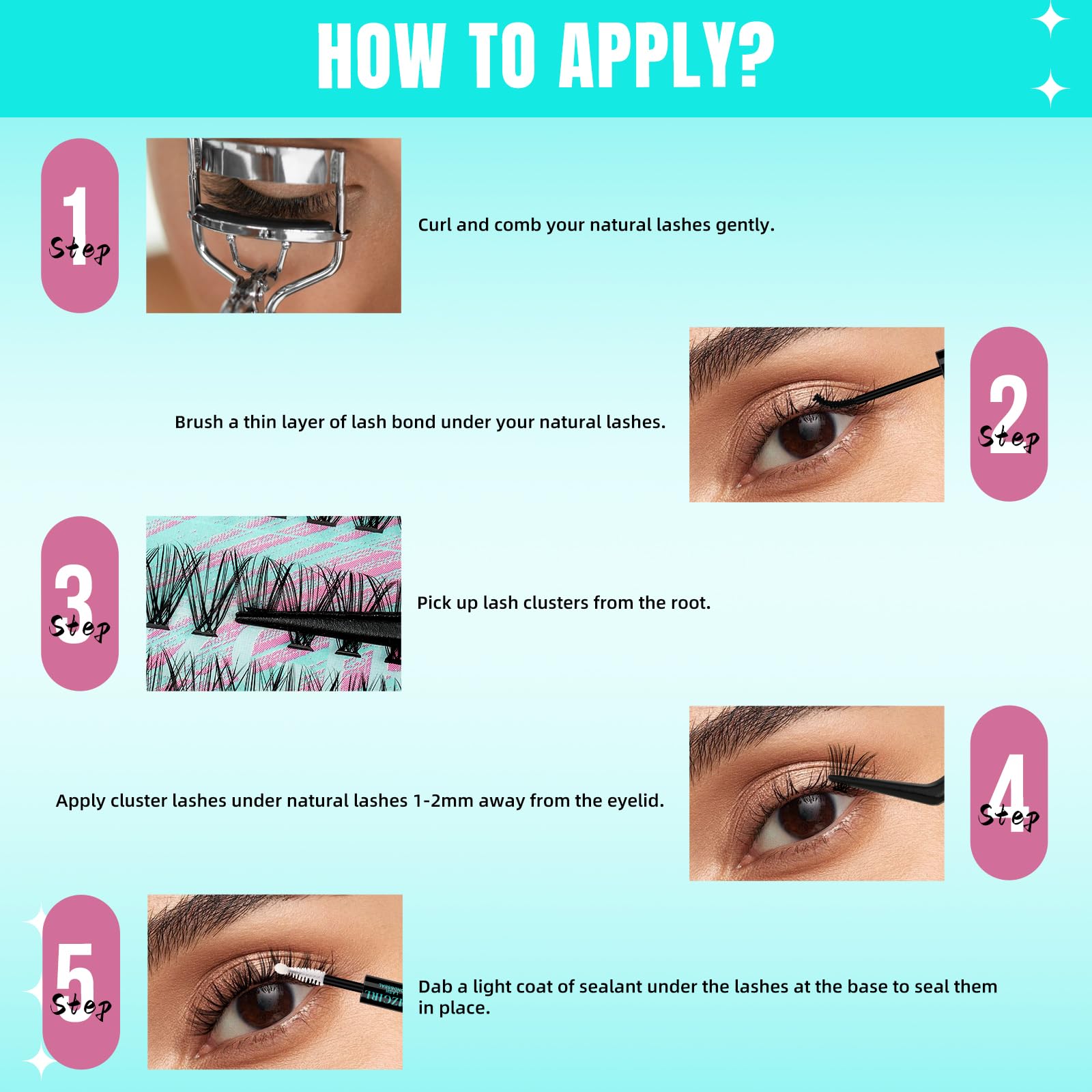 AMZGIRL LASH 30D/40D density options for natural fullness.
