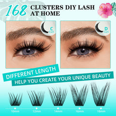 AMZGIRL LASH wide-span clusters speed up eye styling.