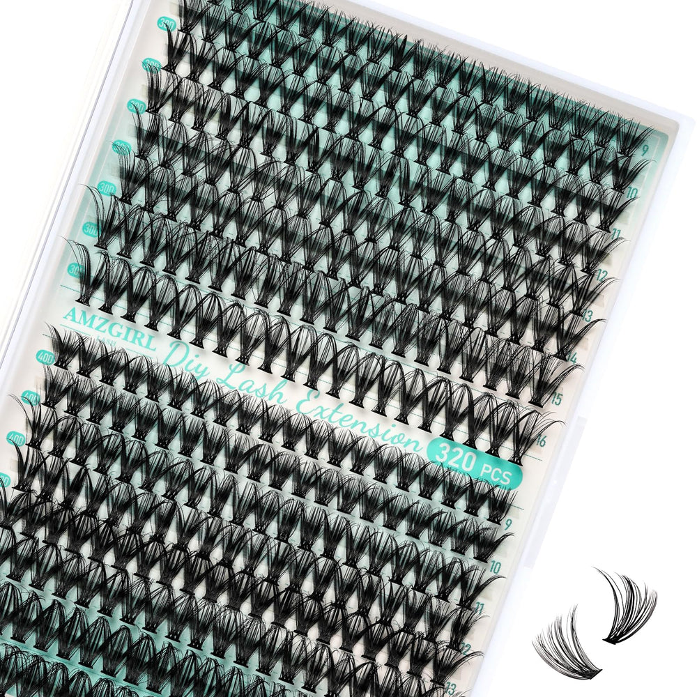 AMZGIRL LASH lash clusters in wispy tray view for easy at-home styling