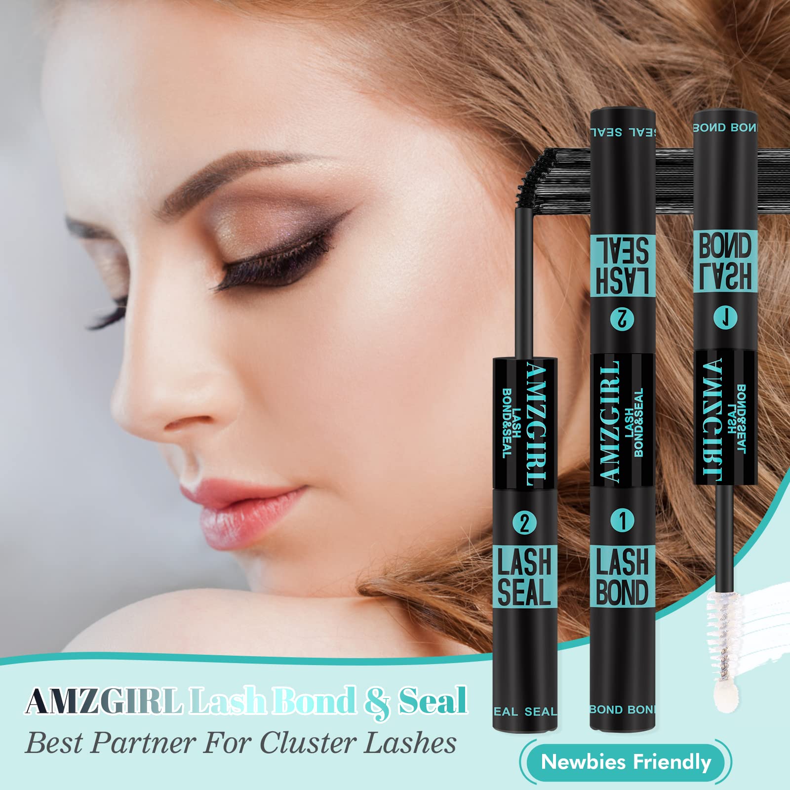 AMZGIRL LASH DIY cluster look for at-home lash enhancement