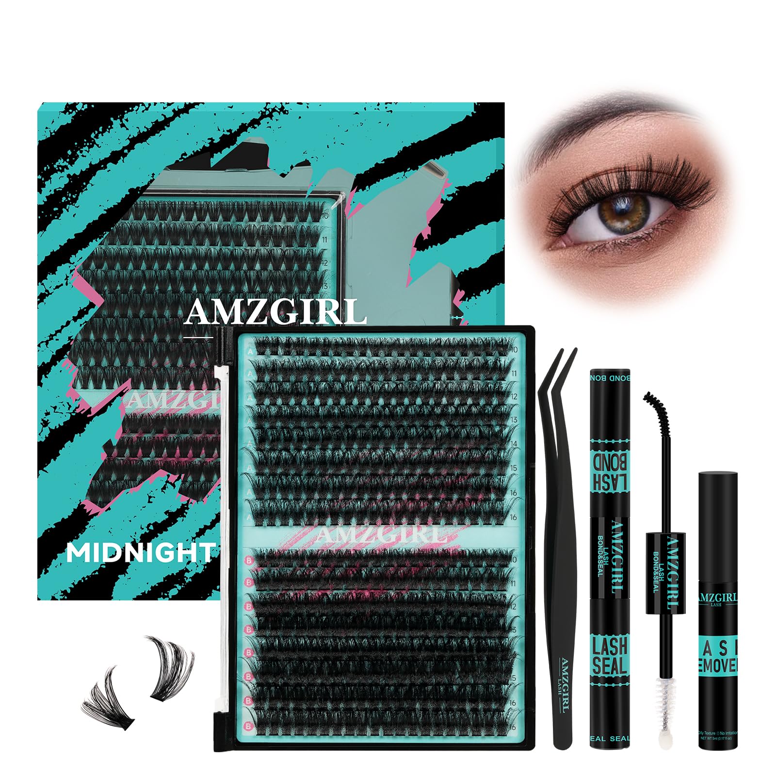 AMZGIRL LASH 320Pcs mixed-length lash extensions for versatile looks