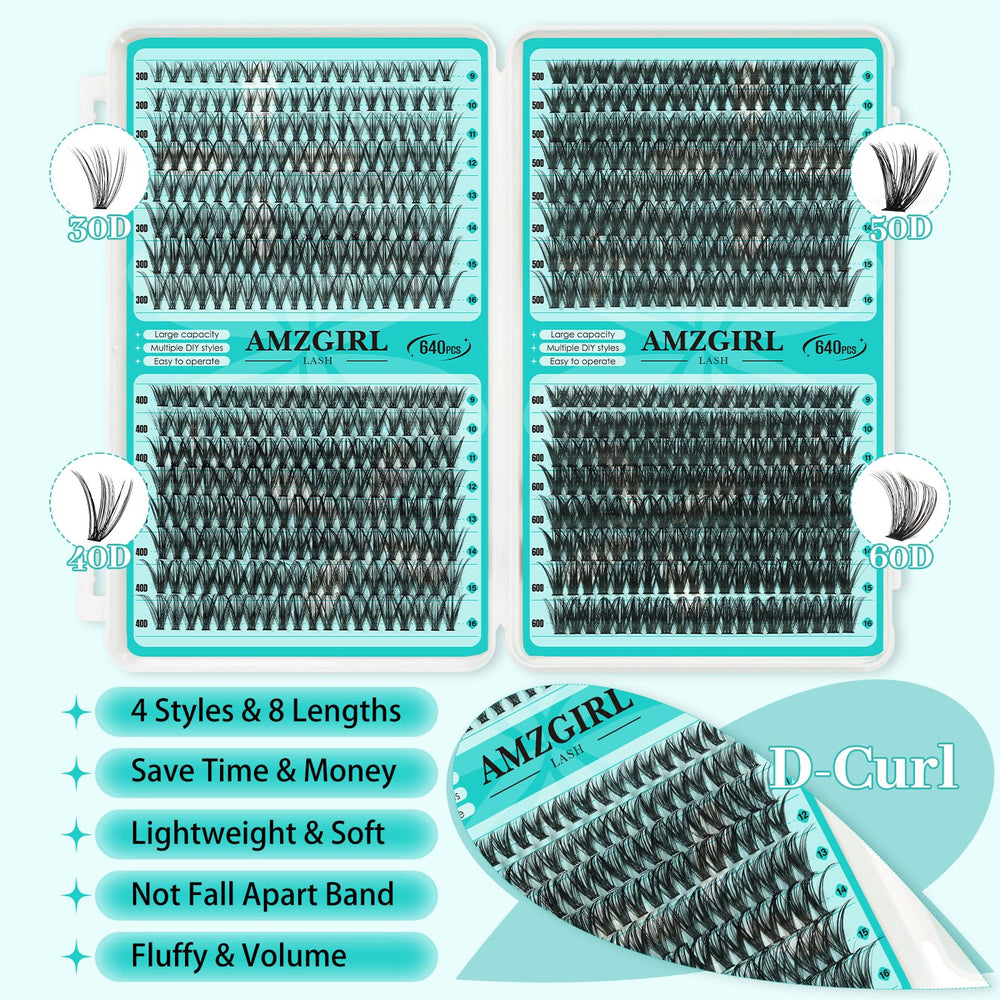 AMZGIRL LASH lengths 9-16mm for customizable volume
