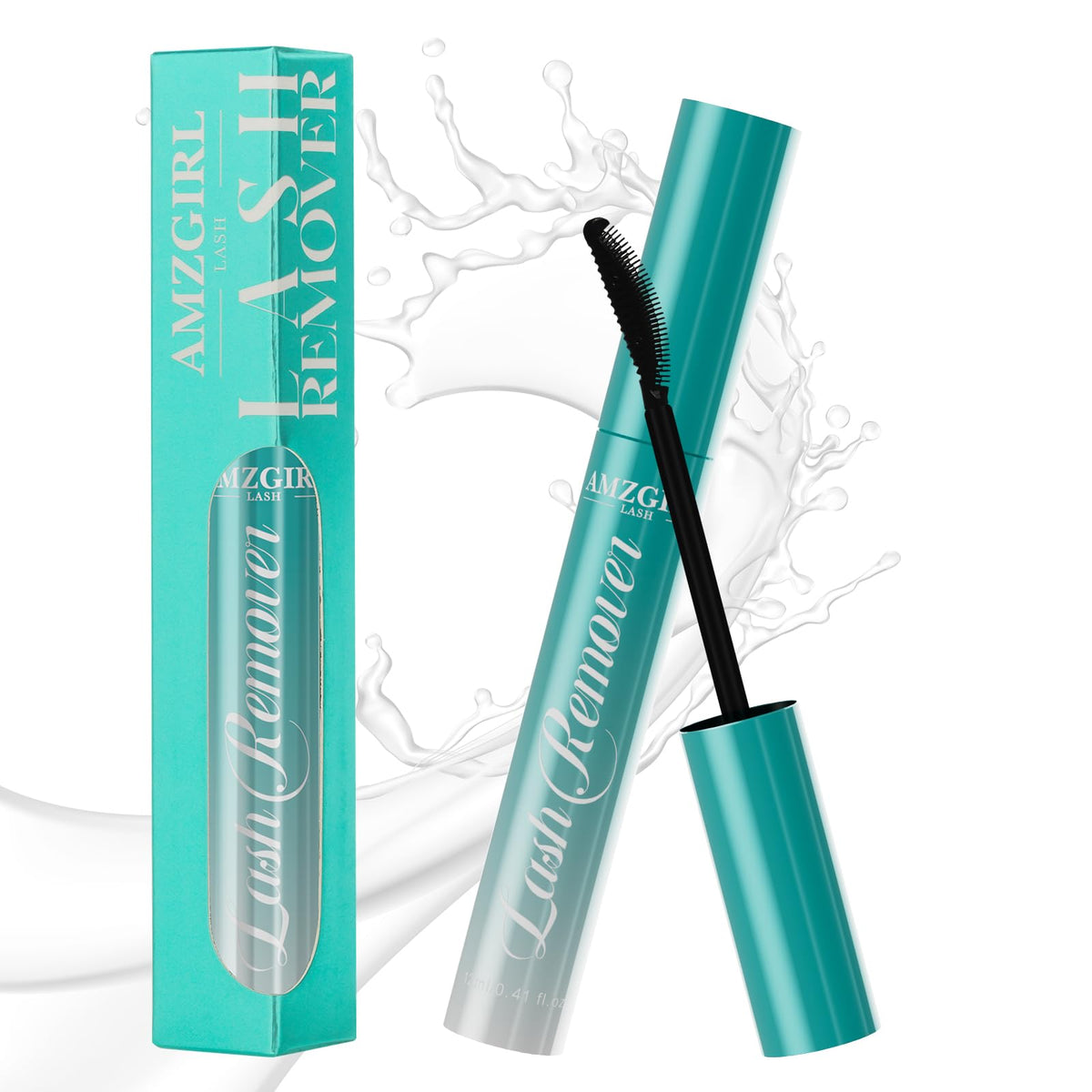 AMZGIRL LASH 12ml bottle shown for travel-friendly lash remover use