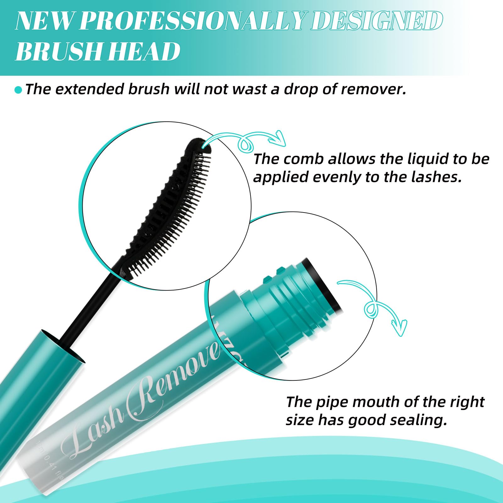 AMZGIRL LASH comb brush demonstrates even gel coverage