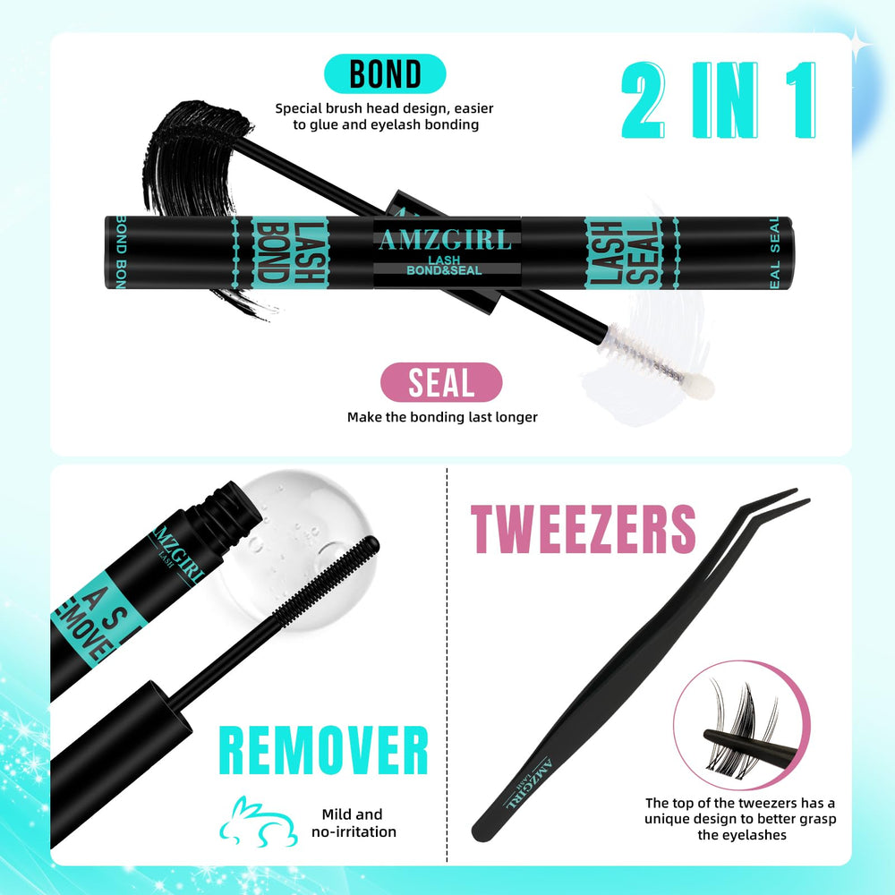AMZGIRL LASH remover safely dissolves glue for easy cleanup.
