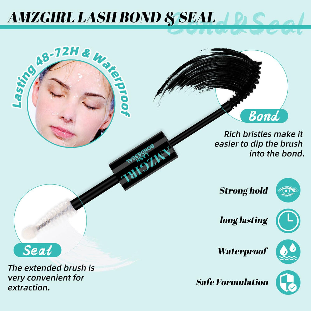 AMZGIRL lash remover safely dissolves adhesive for easy cleanup.